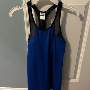Blue and Black Athletic Tank Top